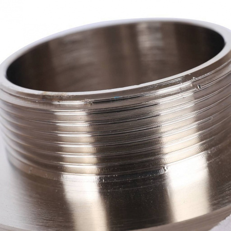 Ниппель переходной резьбовой латунный STOUT никель 3"x2" Н