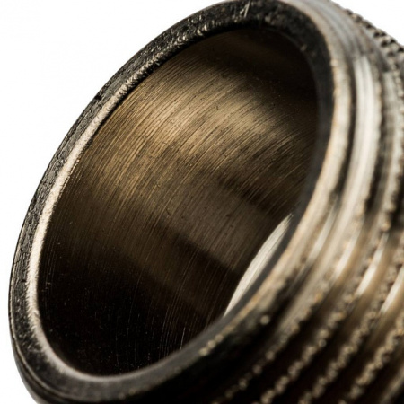 Ниппель переходной резьбовой латунный STOUT никель 3/4"x3/8" Н