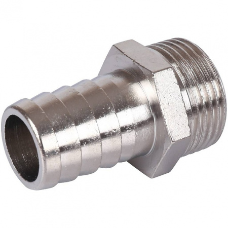 Штуцер резьбовой латунный STOUT никель 3/4"x20мм Н