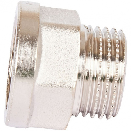 Переход под ключ резьбовой латунный STOUT никель 1/2"х1/2" ВН