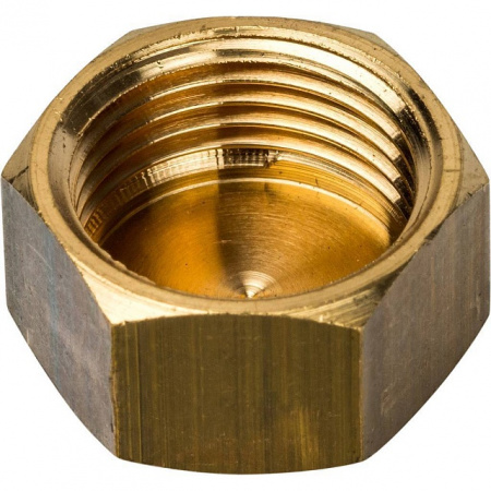 Заглушка резьбовая латунная STOUT без покрытия 3/8" В