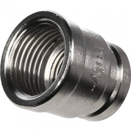 Муфта переходная резьбовая латунная STOUT никель 1/2"X3/8" В