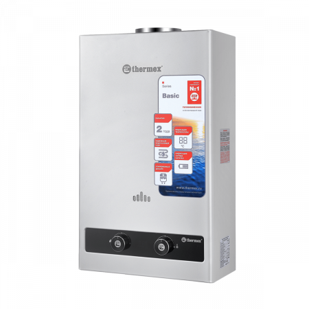 Колонка газовая проточная THERMEX BASIC B 20 D SILVER (ЭдЭБ02408)