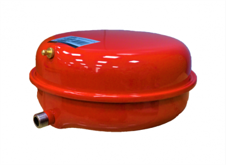 Расширительный бак для отопления SMS FLAT красный 6 л, 3/4" Н (плоский, круглый)