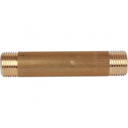 Бочонок резьбовой латунный STOUT без покрытия 1/2"x100мм