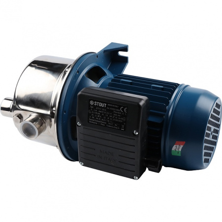 Насос поверхностный многоступенчатый STOUT корпус-нерж.сталь,раб.колесо-норил, Q-40л/мин, H-53,5м