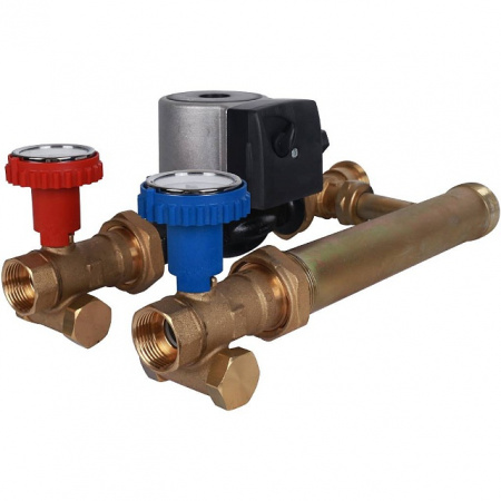 ГБМ Насосная группа STOUT для твердотопливных котлов, с насосом GRUNDFOS UPSO25-65 DN25 (1")