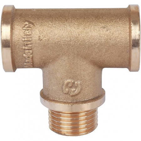 Тройник резьбовой латунный STOUT без покрытия 1/2"x1/2"x1/2" ВНВ