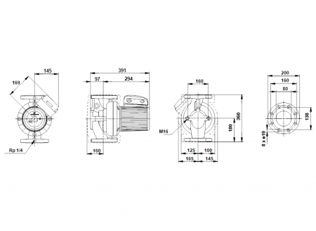 Насос GRUNDFOS UPS 80-120 F серия 200, 3x400