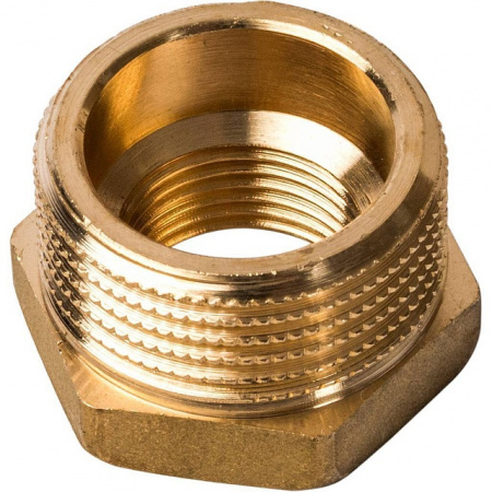 Футорка резьбовая латунная STOUT без покрытия 3/4"x3/8" ВН