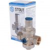 Редуктор давления STOUT 3/4" вн/вн PN25 с выходом под манометр