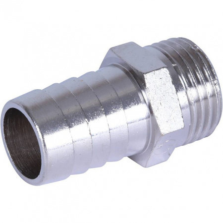 Штуцер резьбовой латунный STOUT никель 1/2"x18мм Н