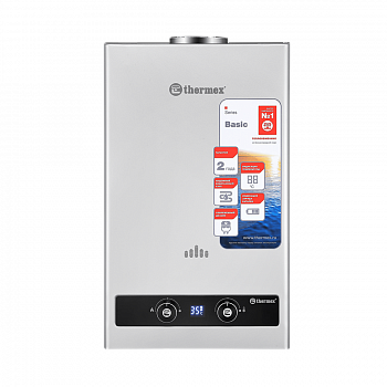 Колонка газовая проточная THERMEX BASIC B 20 D SILVER (ЭдЭБ02408)