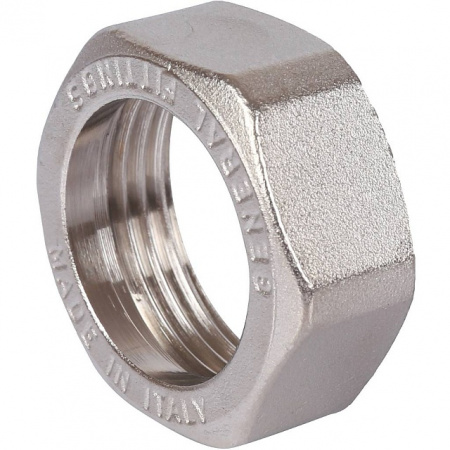 Американка УГЛОВАЯ резьбовая латунная (с прокладкой o-ring) STOUT никель 3/4" ВН