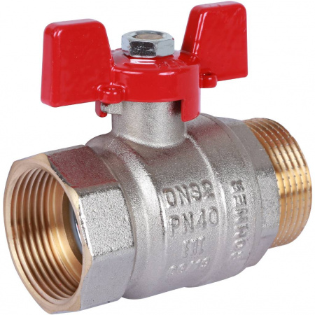 Кран шаровой ROMMER бабочка 11/4" ВН