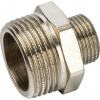 Ниппель переходной резьбовой латунный STOUT никель 3/4"x3/8" Н