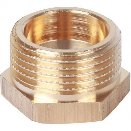 Футорка резьбовая латунная STOUT без покрытия 3/4"x1/4" ВН