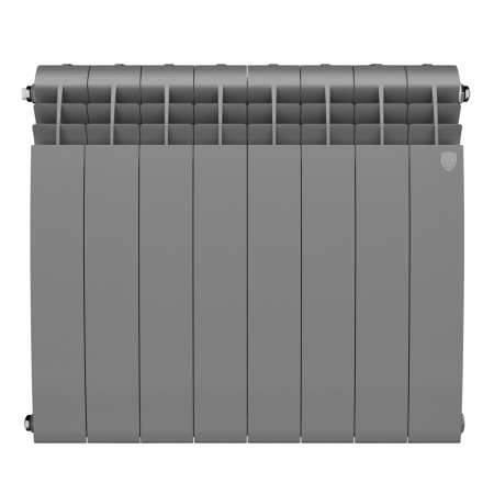 Радиатор биметаллический ROYAL THERMO BILINER SILVER SATIN 500x8 секций, серый