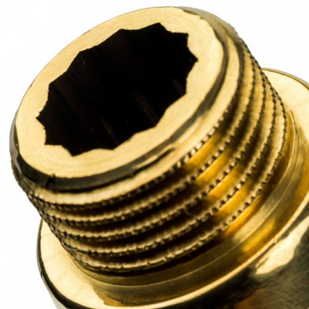 Удлинитель резьбовой латунный STOUT без покрытия 1/2"x80мм ВН