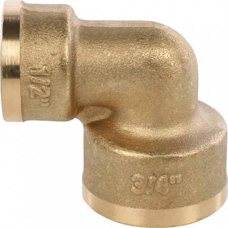 Угол резьбовой латунный STOUT без покрытия 3/4"х1/2" В