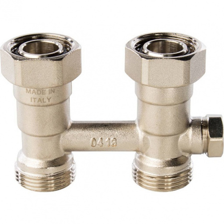 Узел-мультифлекс нижней подводки STOUT прямой, Н-образный, 3/4"х3/4"ЕК, с байпасом