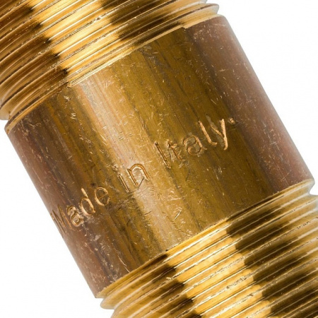 Сгон резьбовой латунный STOUT без покрытия 1/2"x100мм