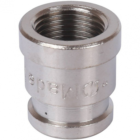 Муфта переходная резьбовая латунная STOUT никель 3/8"X1/4" В