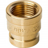 Муфта переходная резьбовая латунная STOUT без покрытия 1/2"x3/8" В