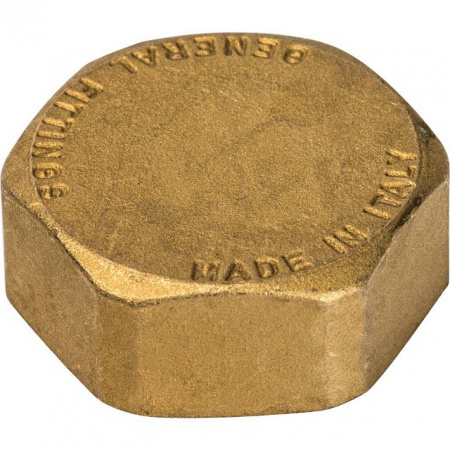 Заглушка резьбовая латунная STOUT без покрытия 1/8" В