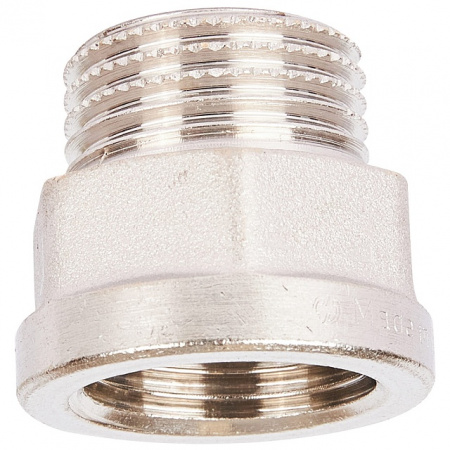 Переход под ключ резьбовой латунный STOUT никель 1/2"х1/2" ВН