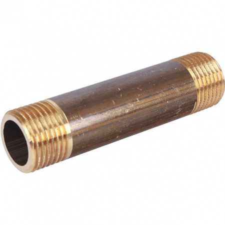 Бочонок резьбовой латунный STOUT без покрытия 1/2"x80мм