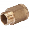 Удлинитель шестигранный резьбовой латунный STOUT без покрытия 1/2"x1/2" ВН