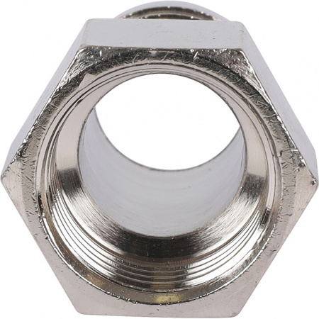 Штуцер резьбовой латунный STOUT никель 1/2"x20мм В