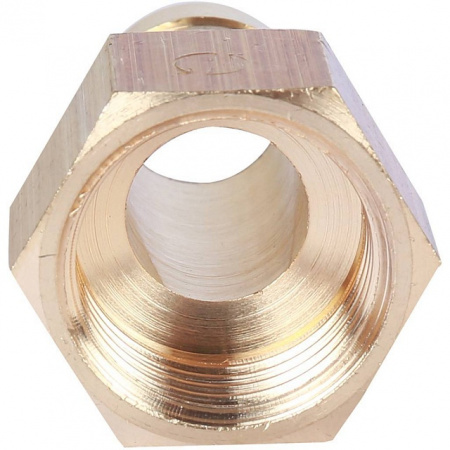 Штуцер резьбовой латунный STOUT без покрытия 1/2"x16мм В