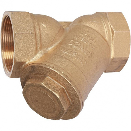 ФГО Фильтр косой грубой очистки STOUT SFW латунный 2", 500 мкр, желтый