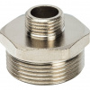 Ниппель переходной резьбовой латунный STOUT никель 11/4"x1/2" Н