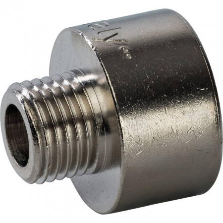 Муфта переходная резьбовая латунная STOUT никель 1/2"X1/4" ВН