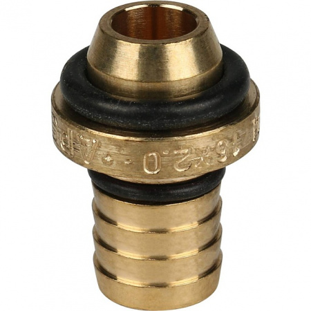 МЦ Угол резьбовой цанга для металлопласта STOUT Ø16х1/2" В