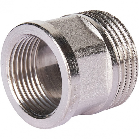 Переход под ключ резьбовой латунный STOUT никель 3/4"х1" ВН