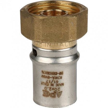 МП Муфта с накидной гайкой пресс для металлопласта STOUT Ø20х3/4"