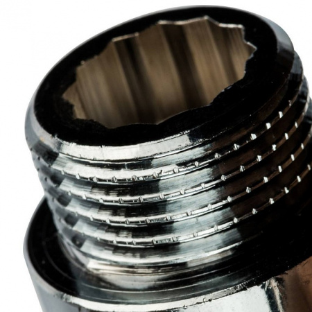 Удлинитель резьбовой латунный STOUT хром 1/2"x10мм ВН