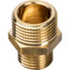 Ниппель переходной резьбовой латунный STOUT без покрытия 3/8"x1/4" Н