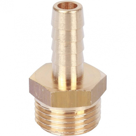 Штуцер резьбовой латунный STOUT без покрытия 1/2"x10мм Н