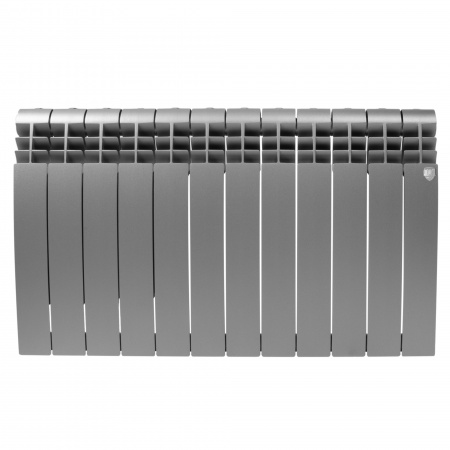 Радиатор биметаллический ROYAL THERMO BILINER SILVER SATIN 500x12 секций, серый