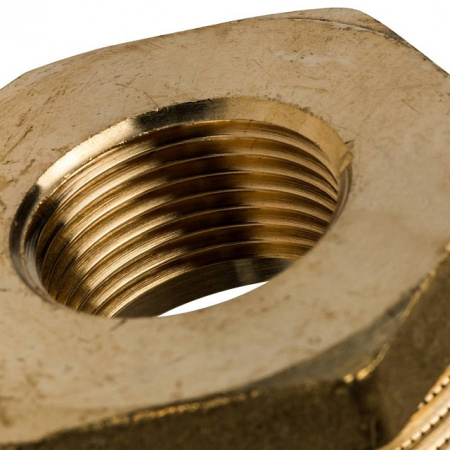 Футорка резьбовая латунная STOUT без покрытия 11/2"x3/4" ВН