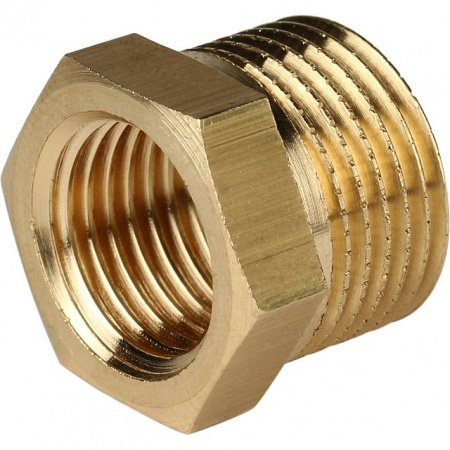 Футорка резьбовая латунная STOUT без покрытия 3/8"x1/4" ВН