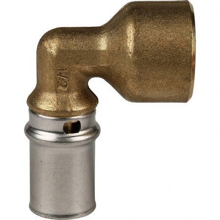 МП Угол резьбовой пресс для металлопласта STOUT Ø16х1/2" В