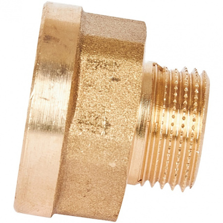 Переход под ключ резьбовой латунный STOUT без покрытия 1/2"х3/8" ВН
