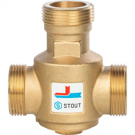 Клапан трехходовой термостатический смесительный STOUT 11/4" Н (70°С)