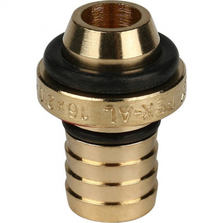 МЦ Угол резьбовой цанга для металлопласта STOUT Ø16х1/2" Н